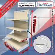 Gondole Murale Neuve à configurer - Hauteur 1600mm - Base 570mm - Modern Expo_1