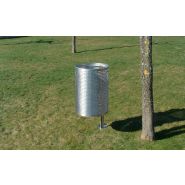 Mateo - Poubelle publique 35L - Larus - Acier Inox_1