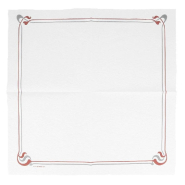 Serviette intissé blanc motif Maxim bordeaux/gris 40x40cm - par 700_1