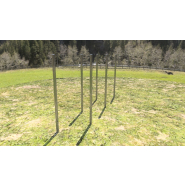 Station Slalom - Référence SLALOM - 6 poteaux en acier inoxydable brut pour parcours santé_1