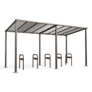 Arceau vélos avec signalétique - Réf : 204014.Gpro - Tube acier Ø50 mm - 2 finitions disponibles_1