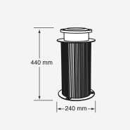 Enceinte borne KiosK45 - IP66 - 45 Watts - Alimentation 100V - Vert_1