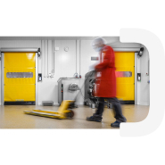 Porte de chambre froide, économique, fiable, durable conçue pour l'industrie agroalimentaire, entrepôts, GMS, grâce à l'utilisation de matériaux anticorrosion - ACCESS - COLDKIT PORTISO_1