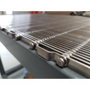 Tapis à œillets - bandes transporteuses métalliques robustes et modulaires - Neobelting_1