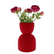 Vase rouge velours Ø 17,5cm H26cm_1