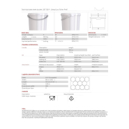Seau plastique alimentaire 13 litres - avec couvercle et anse - Réf 59/126C_1