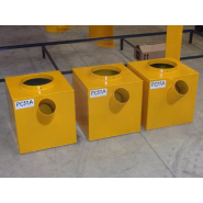 Silo de stockage à cône droit déporté pour aliments farineux - 1,8 x 1,8 m / 12 m³ - SAFDEP_12 PCMA_1