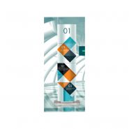 Totem d'intérieur bombé multi-niveaux - Sigma Signalisation - Topaze - structure aluminium et plusieurs dimensions_1