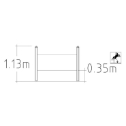 Tunnel pour parcours d'aventure UniMini - 8055431 - Hags - Poteaux acier - Montage 6h - Dimensions 1400x750x1130mm_1