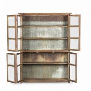 00119001000491 - Meuble présentoir antique en bois et métal - Francisco Segarra - 158x35xh208cm_1