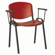 Chaise polyvalente empilable avec accoudoirs et tablette en option So Pistoia - P25, Sans option_1