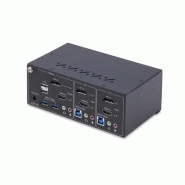 Commutateur KVM 2 Ports DisplayPort et HDMI, 4K 60Hz, 1 Moniteur HDMI et 1 Moniteur DP, Switch KVM 2_1