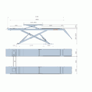 Pont ciseaux posé 4T + levage auxiliaire 3,5T ultra fin premium - 5000mm_1