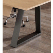 Table de réunion ronde Pyramid - 100, Anthracite, Blanc_1