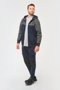 Veste de travail molleton bicolore zippée à capuche écoresponsable unisexe - Réf: WK410 - 60% coton / 40% polyester recyclé_1