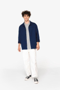 Veste worker écoresponsable délavée homme - Réf: NS610 - Native Spirit - 50% coton biologique et 50% lin_1