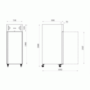 Armoire réfrigérée inox pâtissière - positive - 600 x 800 (AA8PP) AFI collin-lucy_1