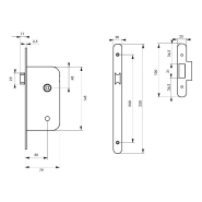 Serrure à encastrer pour porte d'intérieur - Bec de cane - Têtère inox - Réf. 00019240 - Marque THIRARD_1
