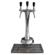 Colonne de distribution d'eau 3 voies en acier inoxydable avec égouttoir amovible_1