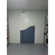 Porte de chambre froide coulissante - isodoc - en inox_1