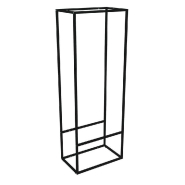 Structure penderie autoportante - L94,2xP39,62xH177cm - noir mat avec 3 tablettes à ajouter - Réf. 48392_1