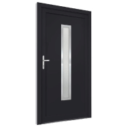Vidaxl porte d'entrée anthracite 108x200 cm pvc 3187901_1
