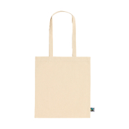 Sac à provisions réutilisable en coton équitable - 180 g/m² - longues poignées - label commerce équitable_1