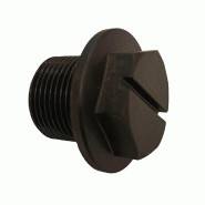 Bouchon Mâle Pas du Gaz - PP noir - sans joint - Mâle 3/4