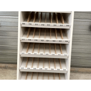 Meuble dynamique blanc d'occasion sur roulettes avec casier-tiroir arrière - Réf P21091200_1