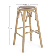 Tabouret bar Circle naturel  Ø 40 x 73 cm_1