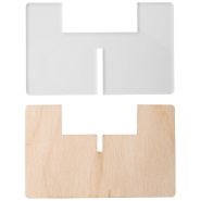 Support pour bougie en contreplaqué de bouleau et acrylique transparent - livré dans une boîte à plat_1