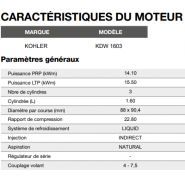 Groupe électrogène industriel 15kVA PRP / 17kVA LTP IK-017 - Inmesol - Diesel Kohler KDW1603, triphasé 400/230V_1