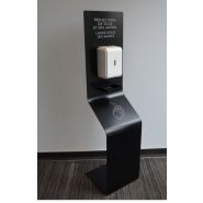 Borne de distribution de gel intelligente - distributeur automatique sans contact - design robuste - dimensions 350 x 350 x 1400 mm_1