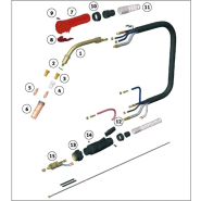 Torche de soudage Schweisskraft SMB400 3m - Modèle 1094003_1