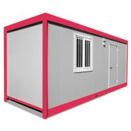 Bungalow monobloc/démontable - 2,00m x 2,44m x 2,15m (int) / 2,45m (ext) - Acier galvanisé et panneaux sandwich_1