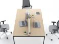 Bureau bench 3 personnes compact FORMULA P65 avec cloisonnette acoustique - Novanta_1