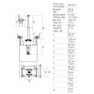 DP2120 C - Crics de fosse télescopique double piston Dino Paoli - Poids : 280 kg_1