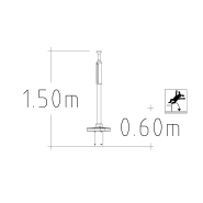Manège tourniquet pirouette pour aires de jeux - réf 8056731-2 - HAGS - Rouge - Fondation à enterrer_1