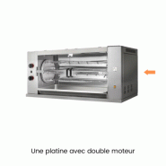 Rôtissoire multi-rotative à gaz - 4 broches - 24 poulets - 4MR | MCM -_1