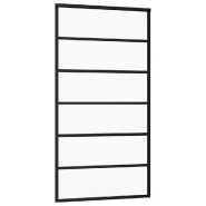 Vidaxl porte coulissante verre esg et aluminium 102x205 cm noir 151016_1