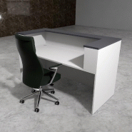Bureau d'accueil Delta First - Mobel Linea - 184, Blanc et anthracite_0