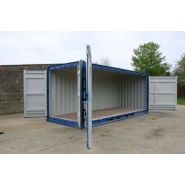 Container maritime 20 pieds open side - Dimensions : 6,05m x 2,43m x 2,59m - Poids : 3400 kg - Volume : 33 m³_1