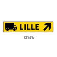 Panneau routier type KD 43c ou KD 43d - Indication de déviation - Dimensions et références disponibles_1