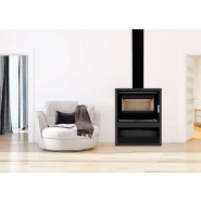 Poêle Ecodesign Portimao-SL-695-S-Box - 9kW avec ventilation - Dimensions : 760 x 617 mm + 350 x 457 mm_1