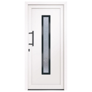 Vidaxl porte d'entrée blanc 98x208 cm pvc 3157076_1