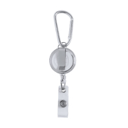 Porte-badge en plastique - Cordelette télescopique - Bouton-pression - Mousqueton en aluminium_1