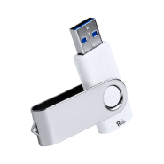 Clé USB publicitaire Twist - plastique ABS recyclé et boîtier métal - 16 Go - USB 2.0_1