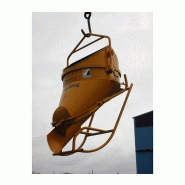 Benne à béton à déversement latéral Sécatol 141 5C - ouverture large - cuve couchée - vidage déporté_1