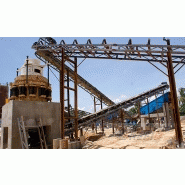 Broyeur giratoire avec granulométrie de sortie de 9mm à 64mm