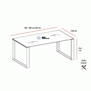 Bureau de Direction en verre X7 - Officity - 200, Blanc, Verre Blanc_1